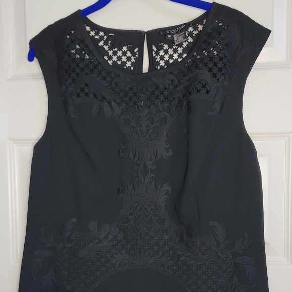 Etcetera Dresses & Skirts - ETCETERA BLACK LACE EMBROIDERED SHEATH DRESS SZ 12